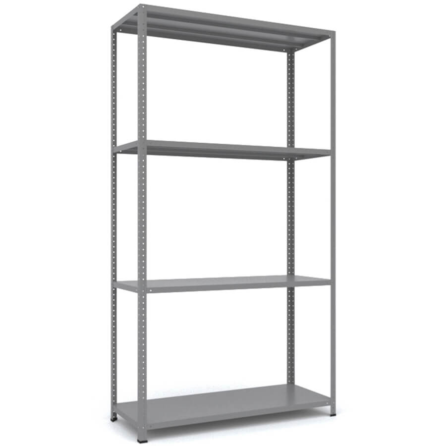 MS_185x100x40 Металлический стеллаж ПРОМЕТ, 4 (Cерый полуматовый (RAL 7038))