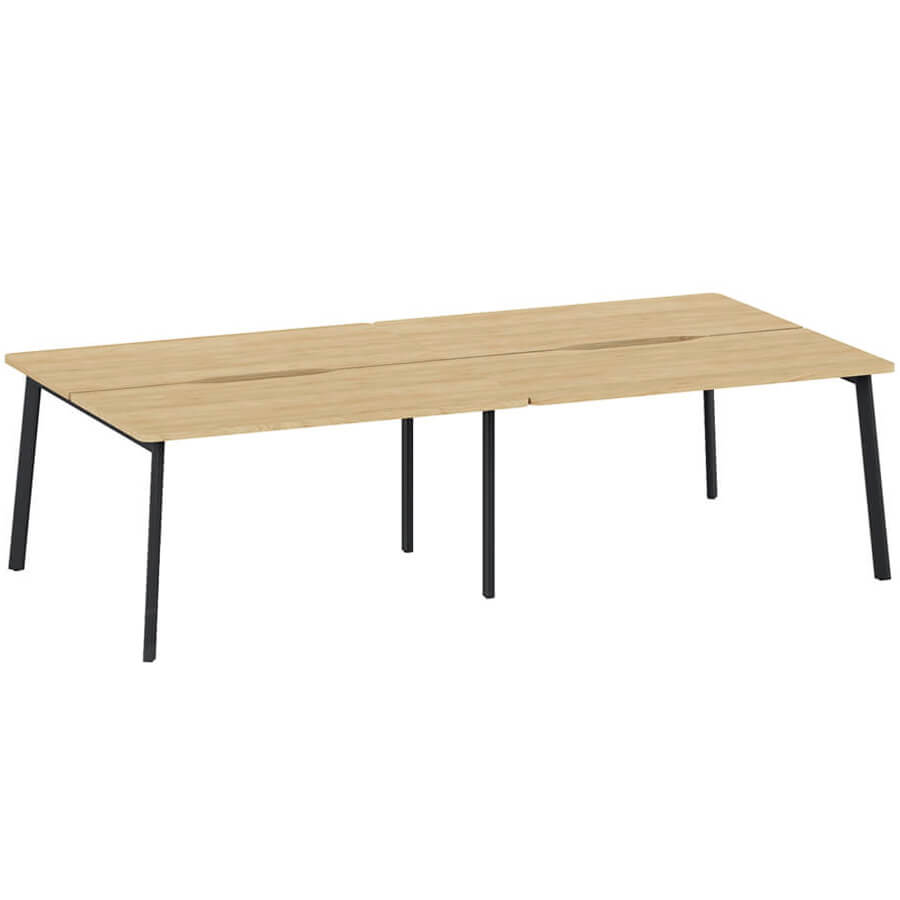 FLEX 4-bench 138*68 6Z (7016) Бенч на 4 рабочих места Profoffice FLEX (Гикори, графит)