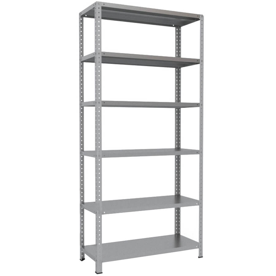 200x100x40 Металлический стеллаж MS HARD, 6 (Cерый полуматовый (RAL 7038))