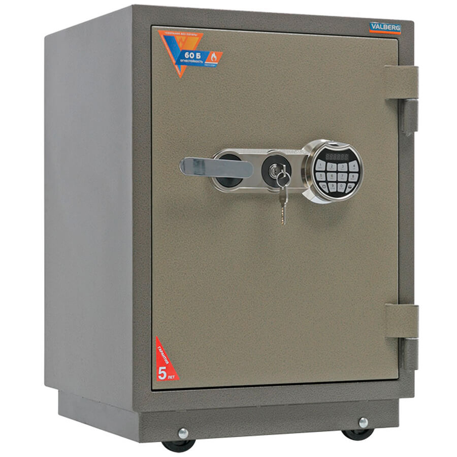 FRS 66T EL Огнестойкий сейф ПРОМЕТ, электронный кодовый + ключевой (Молотковая эмаль - коричневая)