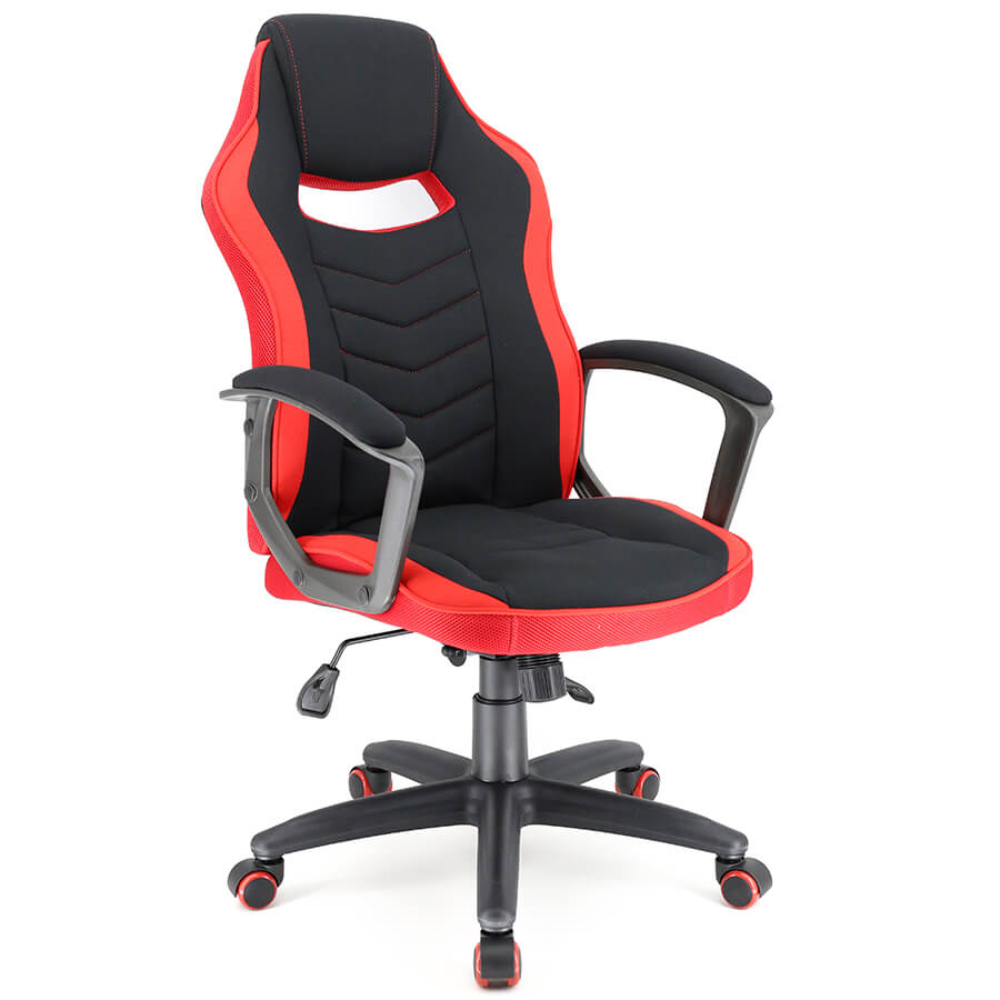 Stels T Геймерское кресло  EVERPROF, обивка ткань (Черный / вставки красные) Stels T Геймерское кресло  EVERPROF, обивка ткань (Черный / вставки красные)