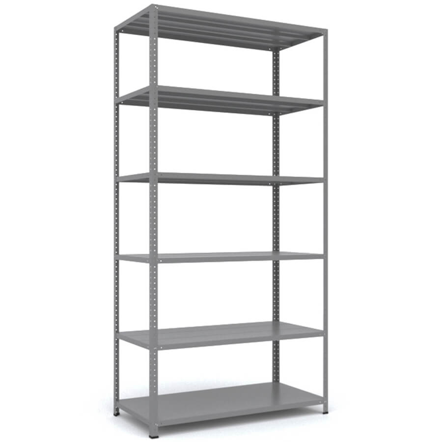 MS_200x100x50 Металлический стеллаж ПРОМЕТ, 6 (Cерый полуматовый (RAL 7038))