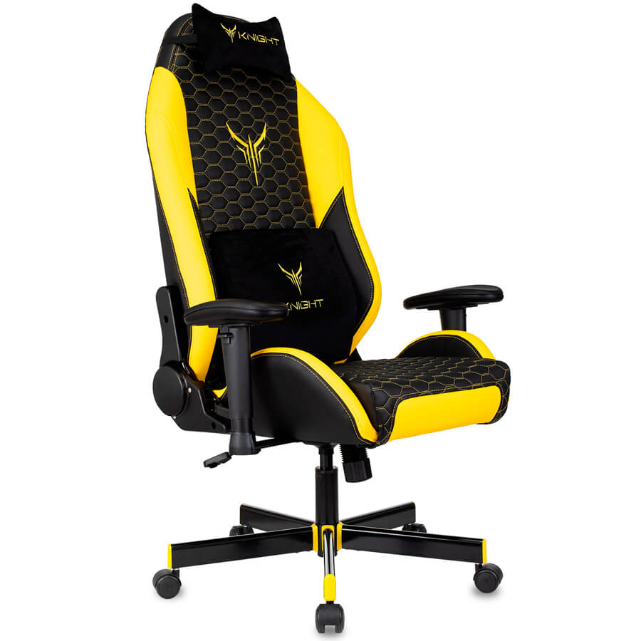 Knight Neon Геймерское кресло  Бюрократ, обивка экокожа (Черный / желтый)