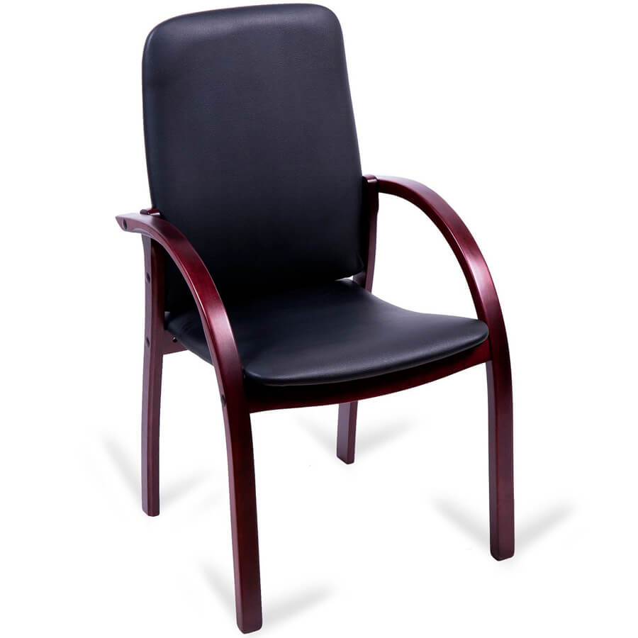 ДЖУНО ЛЮКС Кресло для посетителя  Мирэй Групп, обивка иск. кожа (Чёрный) ДЖУНО ЛЮКС Кресло для посетителя  Мирэй Групп, обивка иск. кожа (Чёрный)