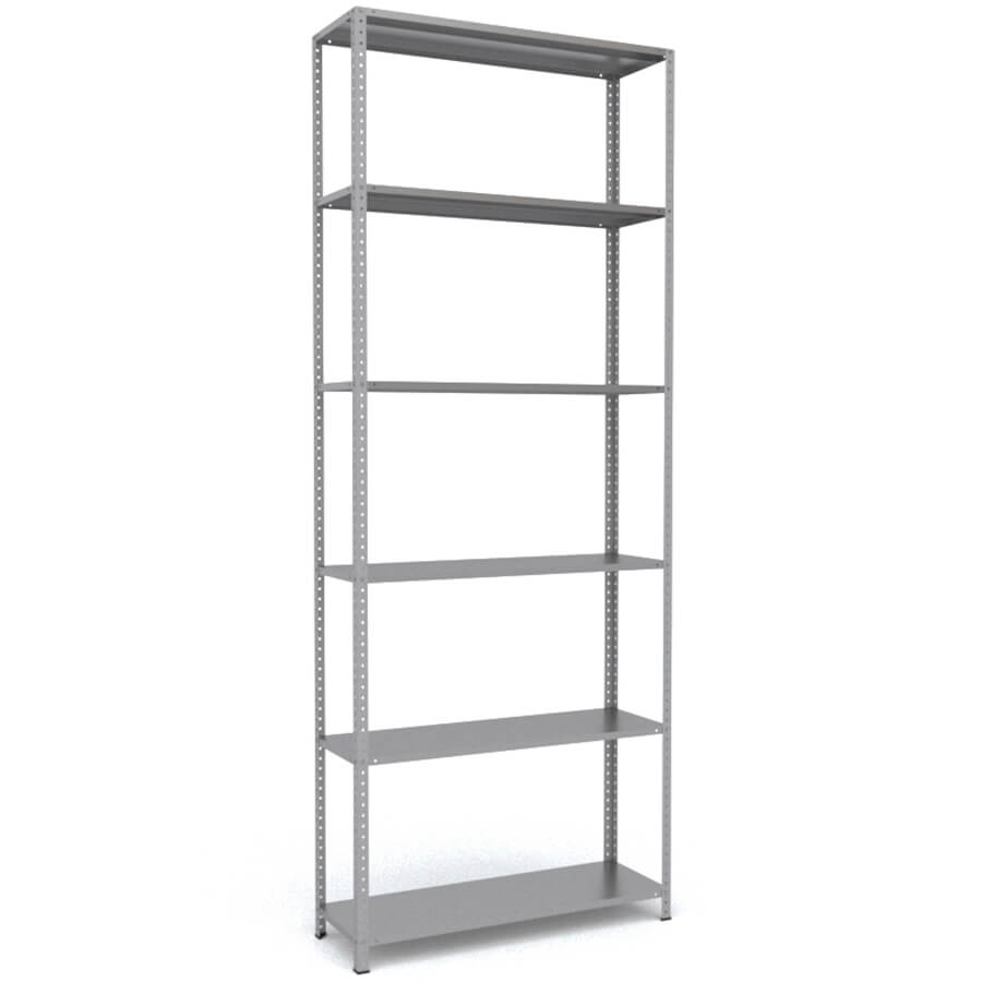MS-310x120x40 Металлический стеллаж ПРОМЕТ, 6 (Серый полуматовый (RAL 7038))