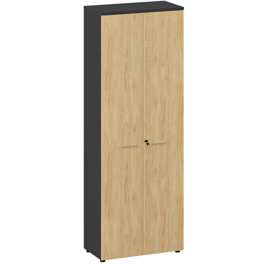 FLEX 221 cabinet shelves Шкаф высокий с полками Profoffice FLEX (Гикори, графит)
