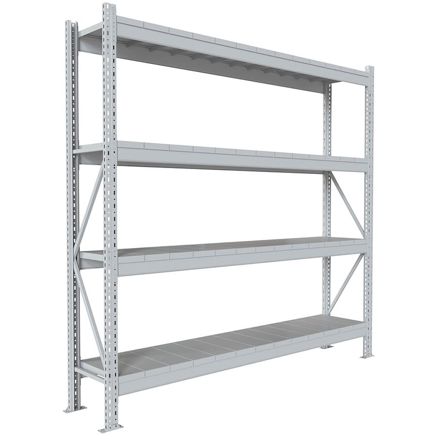 200x210x40 Металлический стеллаж MS PRO, 4 (Cерый полуматовый (RAL 7038))