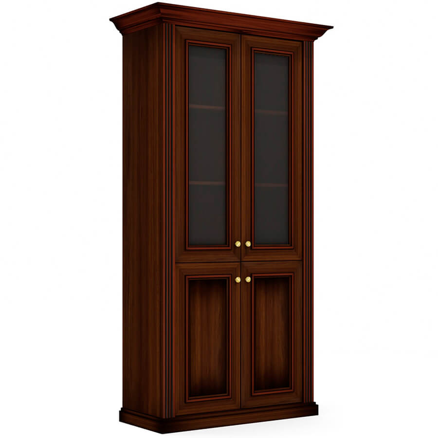 Dan-47 Шкаф комбинированный Мебель Стиль Dante (орех бреннерский/орех темный)