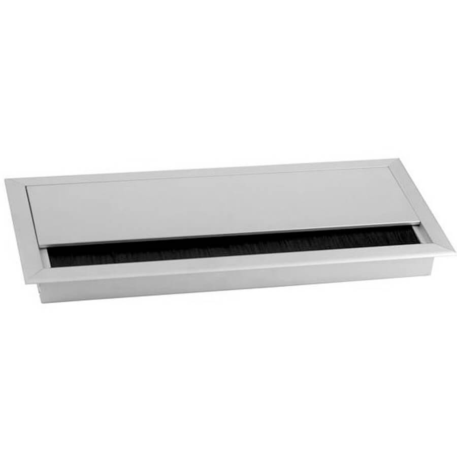 ИНР 129517 (Кабельный впуск 256x100) Рамка Profoffice SISO (Серебристый)