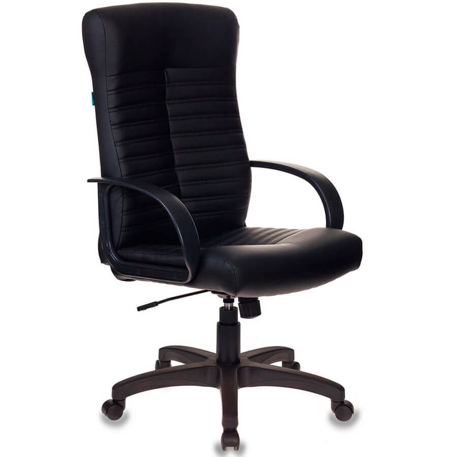 KB-10LITE/BLACK Кресло для руководителя  Бюрократ, обивка иск. кожа (Чёрный)