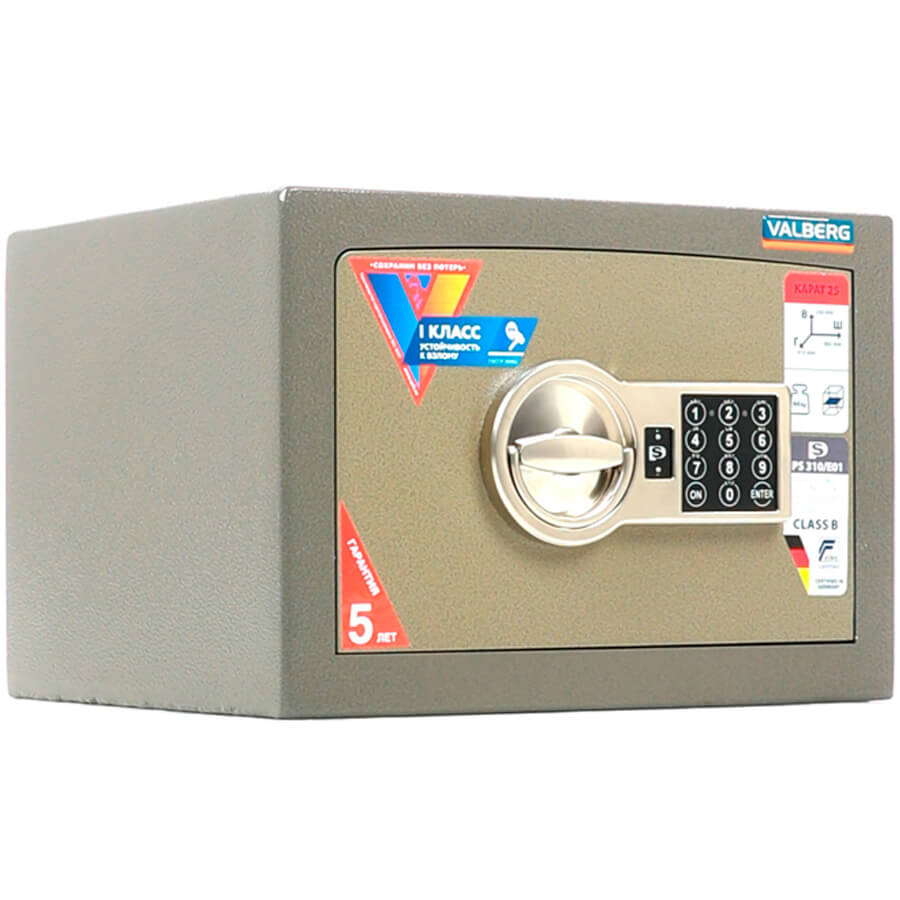 КАРАТ-25 EL Взломостойкий сейф VALBERG, электронный кодовый (Оттенок коричневого с эффектом молотковой эмали)