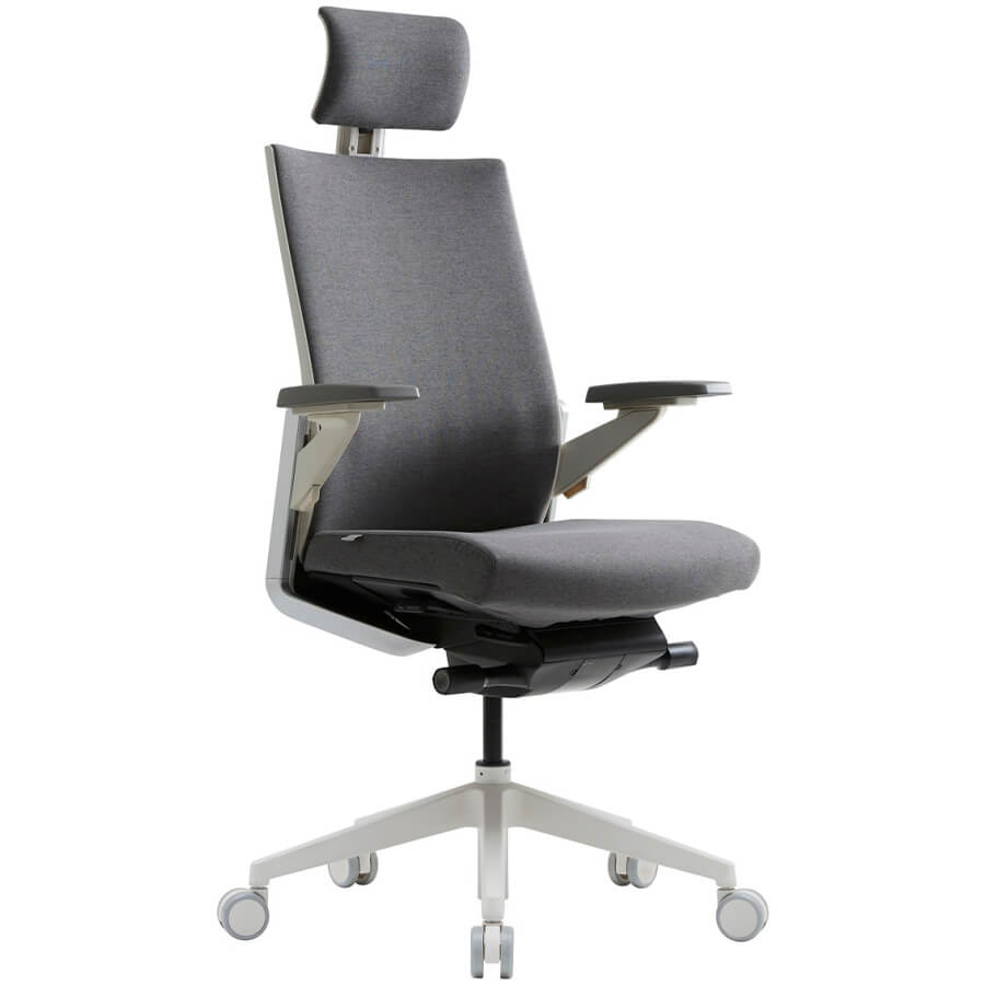 CH4700WAHZ Кресло для руководителя ZIEL Fursys, обивка ткань (Серое (371))