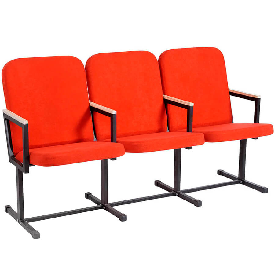 РИМ 1М Театральное кресло COMFORUM, обивка ткань (Оранжевый)