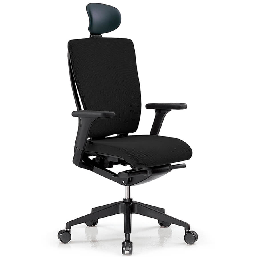 CH4100AHZ Кресло для руководителя REPLY Fursys, обивка ткань (Чёрное (636))