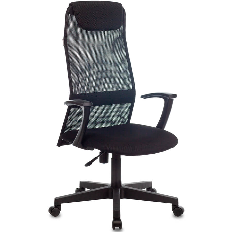 KB-8 Кресло для руководителя  Бюрократ, обивка комбинированный (Чёрная сетка, чёрная ткань (TW-11+TW-01)) KB-8 Кресло для руководителя  Бюрократ, обивка комбинированный (Чёрная сетка, чёрная ткань (TW-11+TW-01))