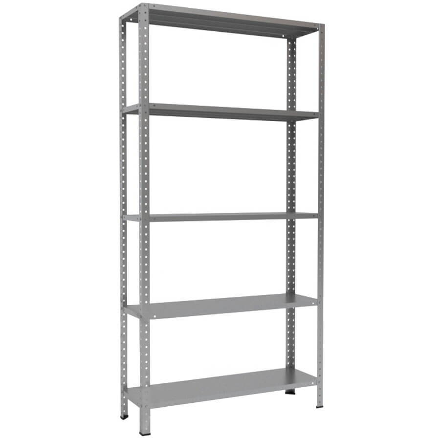 MS-200x100x30 Металлический стеллаж ПРОМЕТ, 5 (Серый полуматовый (RAL 7038))