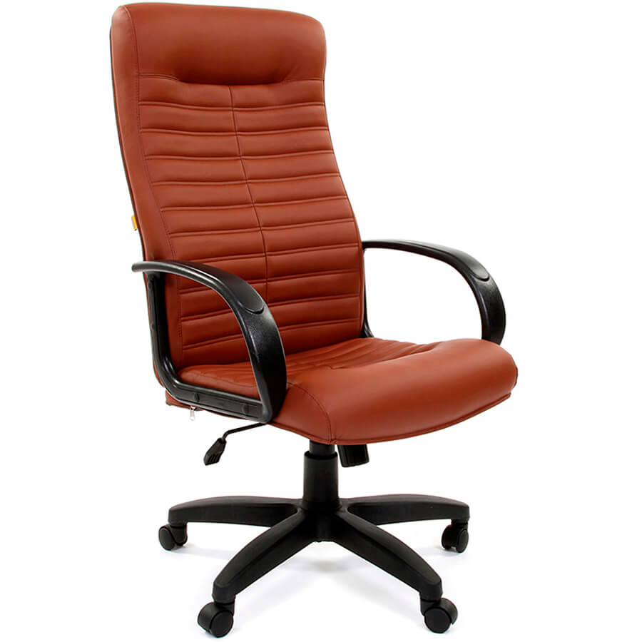 480 LT Кресло для руководителя  Chairman, обивка экокожа (Коричневый)