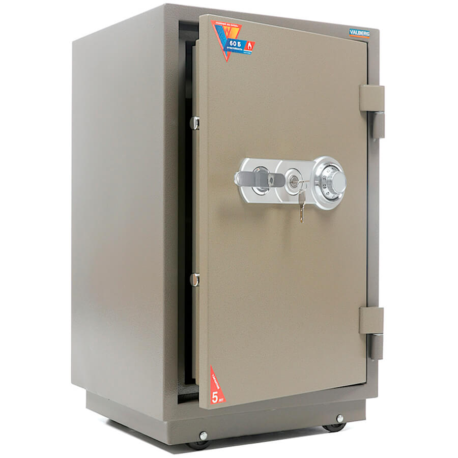 FRS 80 T-CL Огнестойкий сейф ПРОМЕТ, механический кодовый + ключевой (Молотковая эмаль - коричневая)