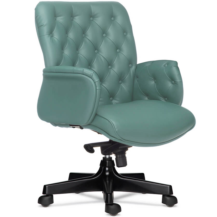 Президент D80 Кресло для руководителя  UNITAL, обивка кожа (Зелёный)