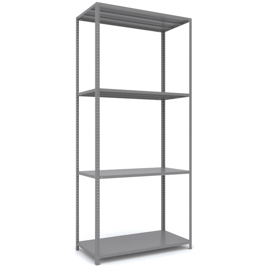 MS_220x100x50 Металлический стеллаж ПРОМЕТ, 4 (Cерый полуматовый (RAL 7038))