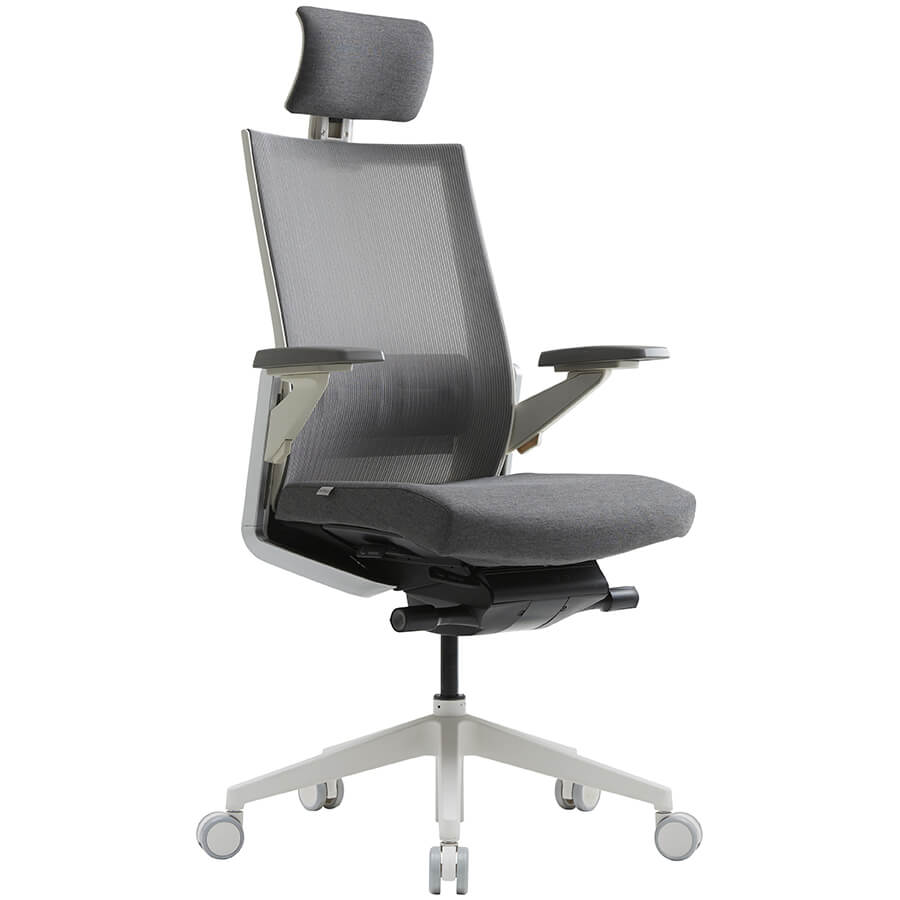 CH4700WAHZ Кресло для руководителя ZIEL Fursys, обивка комбинированный (Серое (371N))