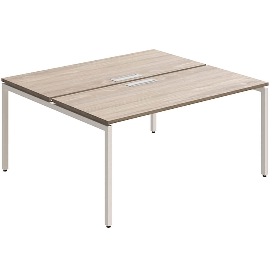 RM-2.1(x2)+F-46 Стол на металлокаркасе Мебель Стиль Rio Project (Дуб верцаска MS)