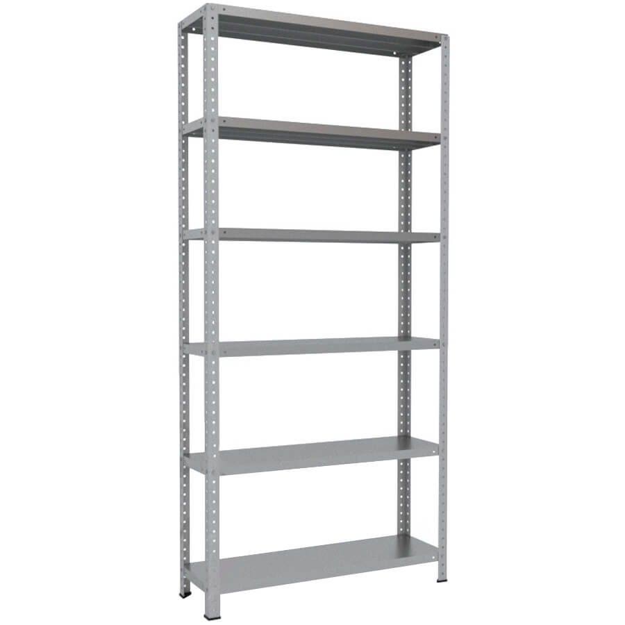 200x100x30 Металлический стеллаж MS HARD, 6 (Cерый полуматовый (RAL 7038))