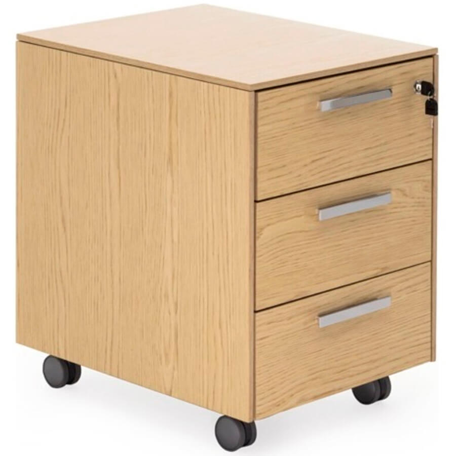 101 501 Тумба подкатная Profoffice Exe (Дуб светлый/Хром)