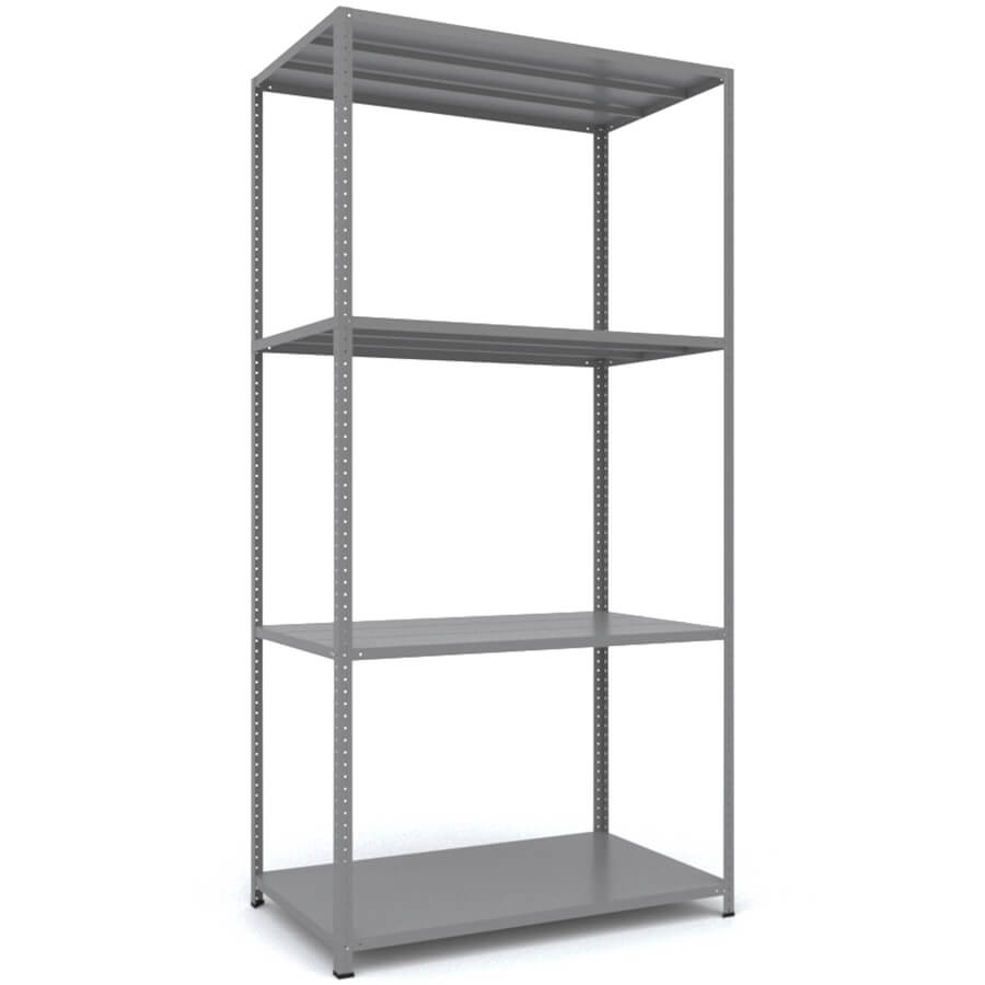 MS_200x100x60 Металлический стеллаж ПРОМЕТ, 4 (Cерый полуматовый (RAL 7038))
