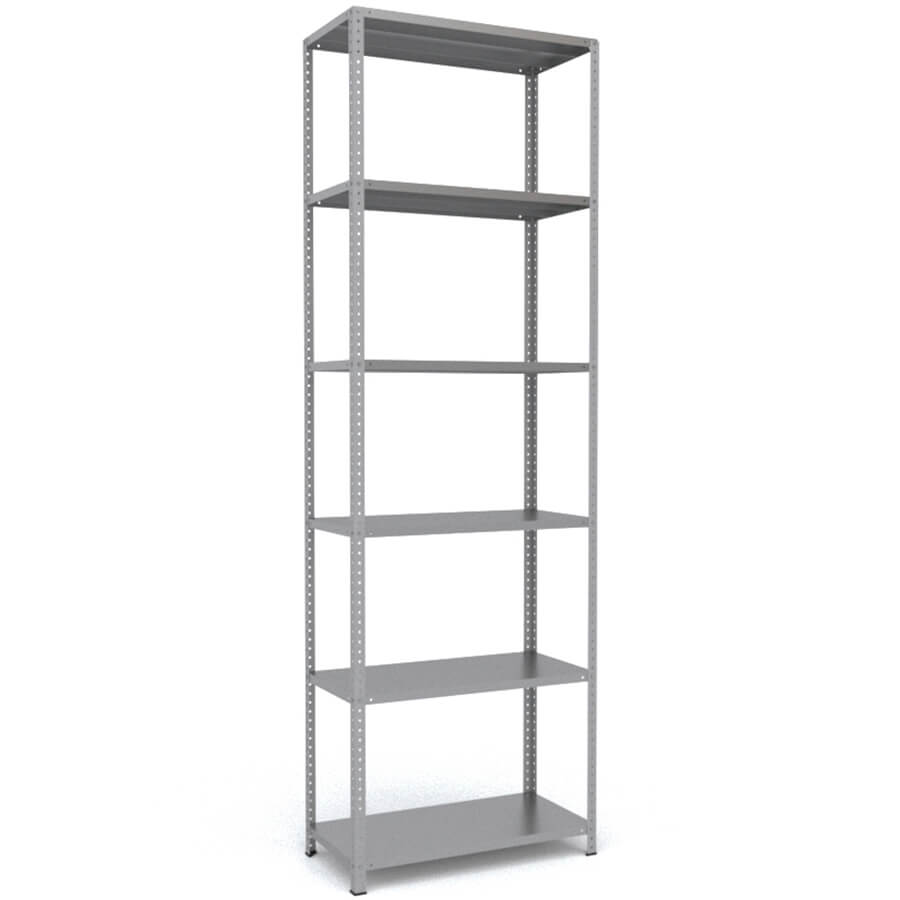 300x100x50 Металлический стеллаж MS HARD, 6 (Cерый полуматовый (RAL 7038))