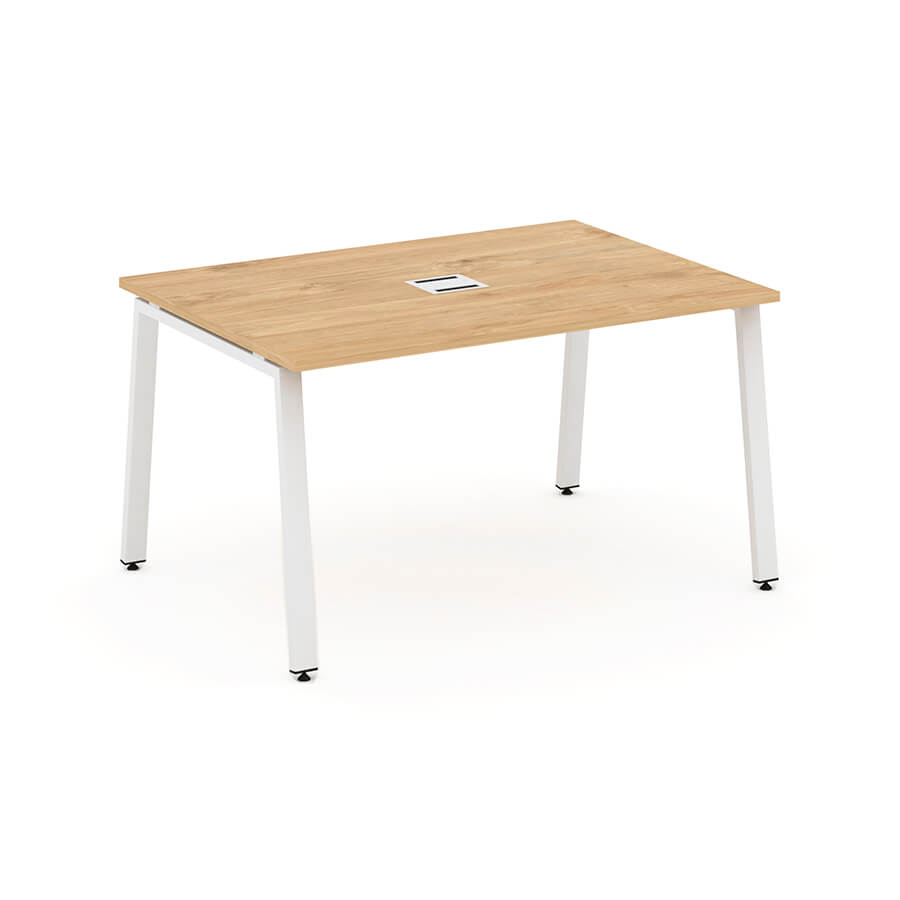 SN-6A.SPRG-004 Стол для переговоров RIVA Style Project (Тиквуд Светлый/Металл Белый)