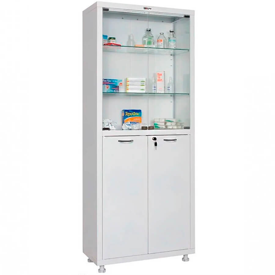 МД 2 1670/SG Шкаф медицинский ПРОМЕТ, ключевой (Белый (RAL 9016))