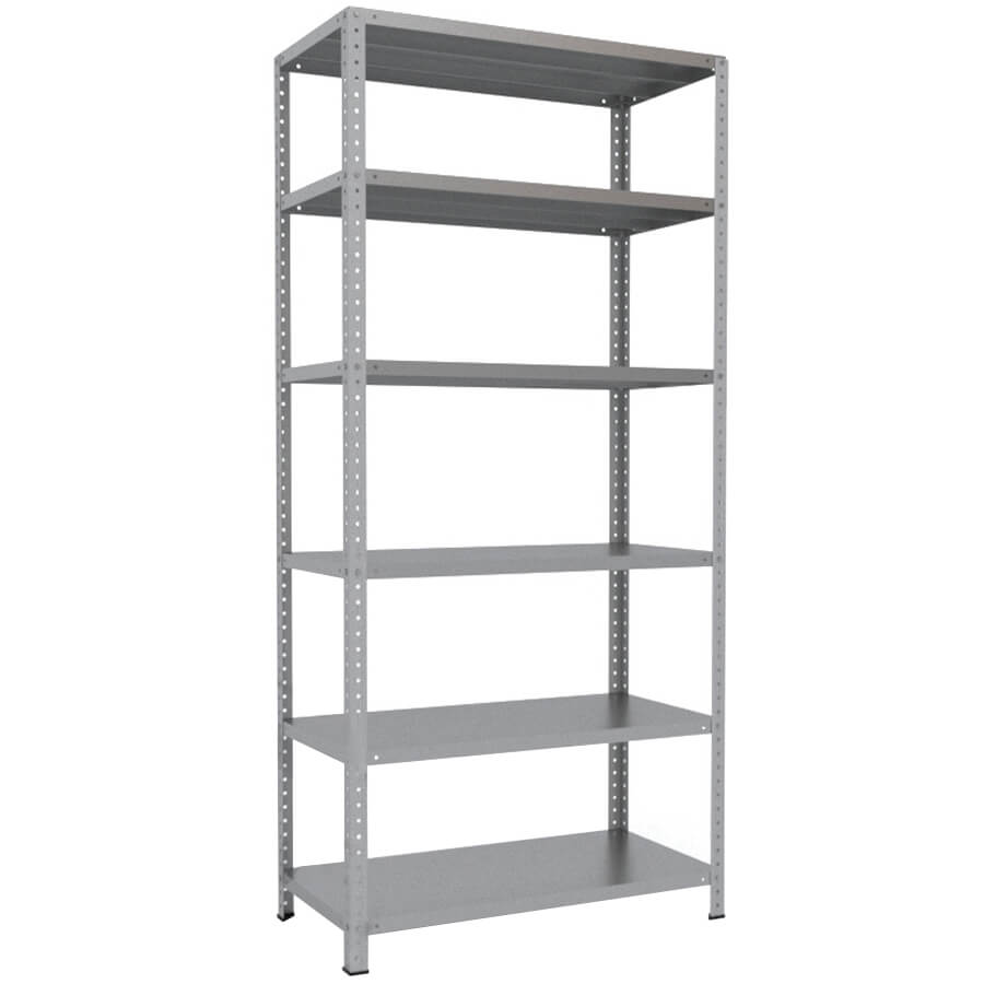 220x100x50 Металлический стеллаж MS HARD, 6 (Cерый полуматовый (RAL 7038))