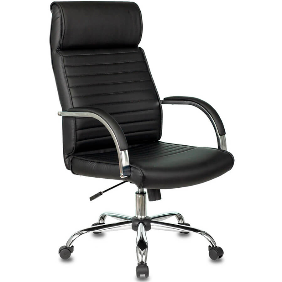 T-8010N/SL Кресло для руководителя  Бюрократ, обивка иск. кожа (Чёрный)