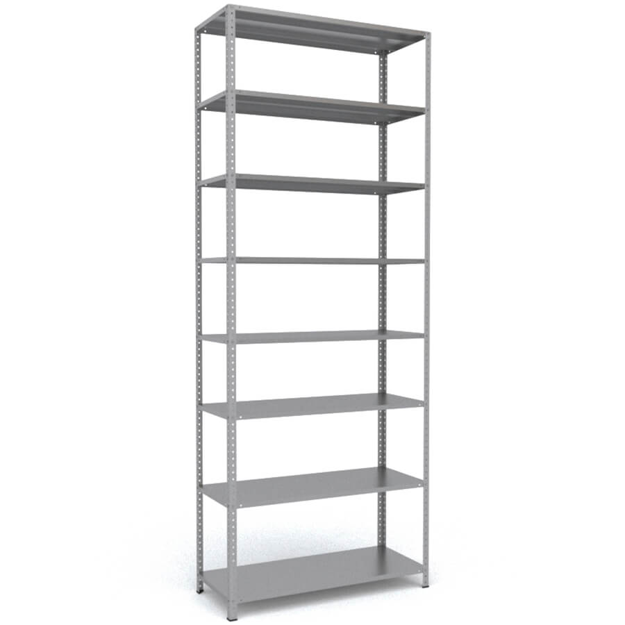 MS-310x120x50 Металлический стеллаж ПРОМЕТ, 8 (Серый полуматовый (RAL 7038))