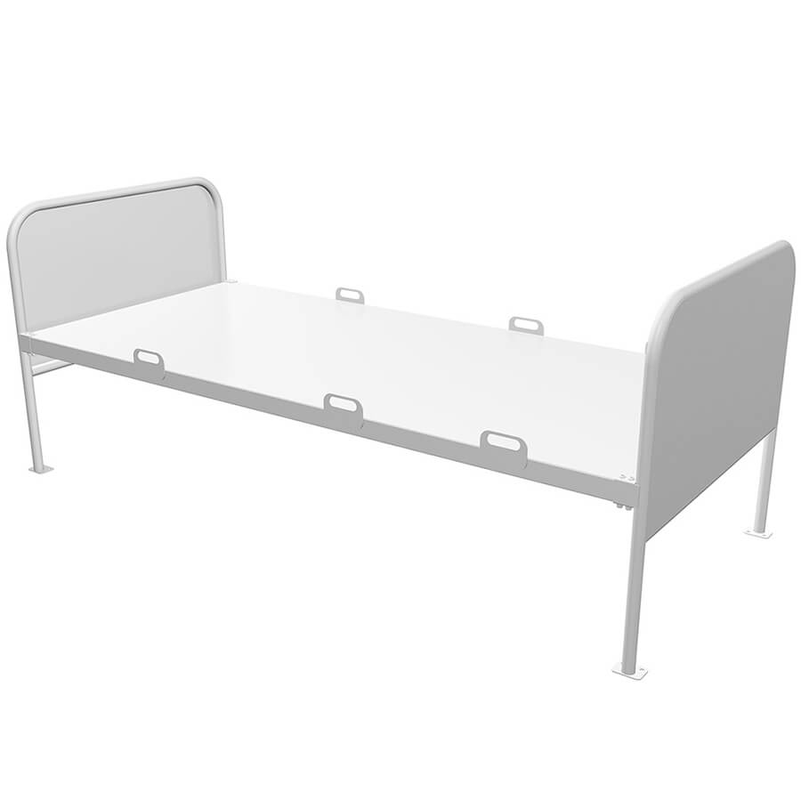 MB100.4.0.3 (KM-10) Кровать медицинская ПРОМЕТ (Белый металл)