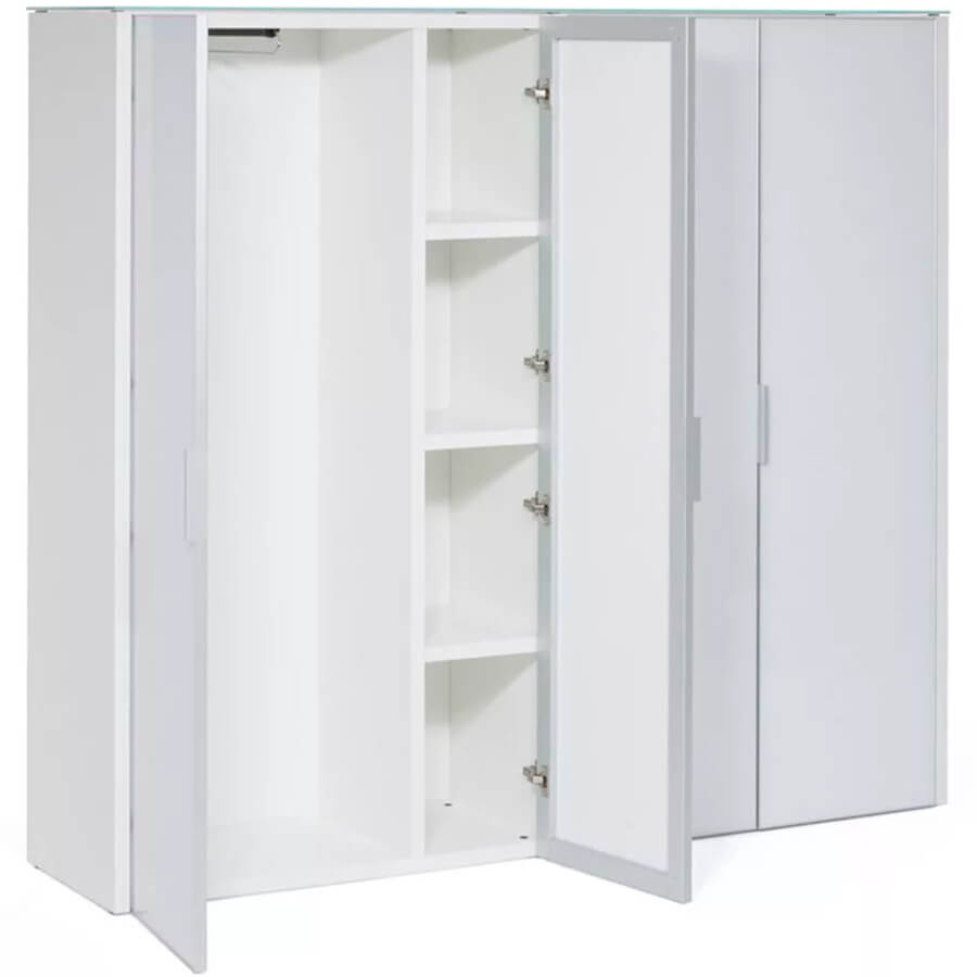 LIB4 GALA Шкаф для бумаг + гардероб, 4 дв Profoffice ANCONA (Белый)