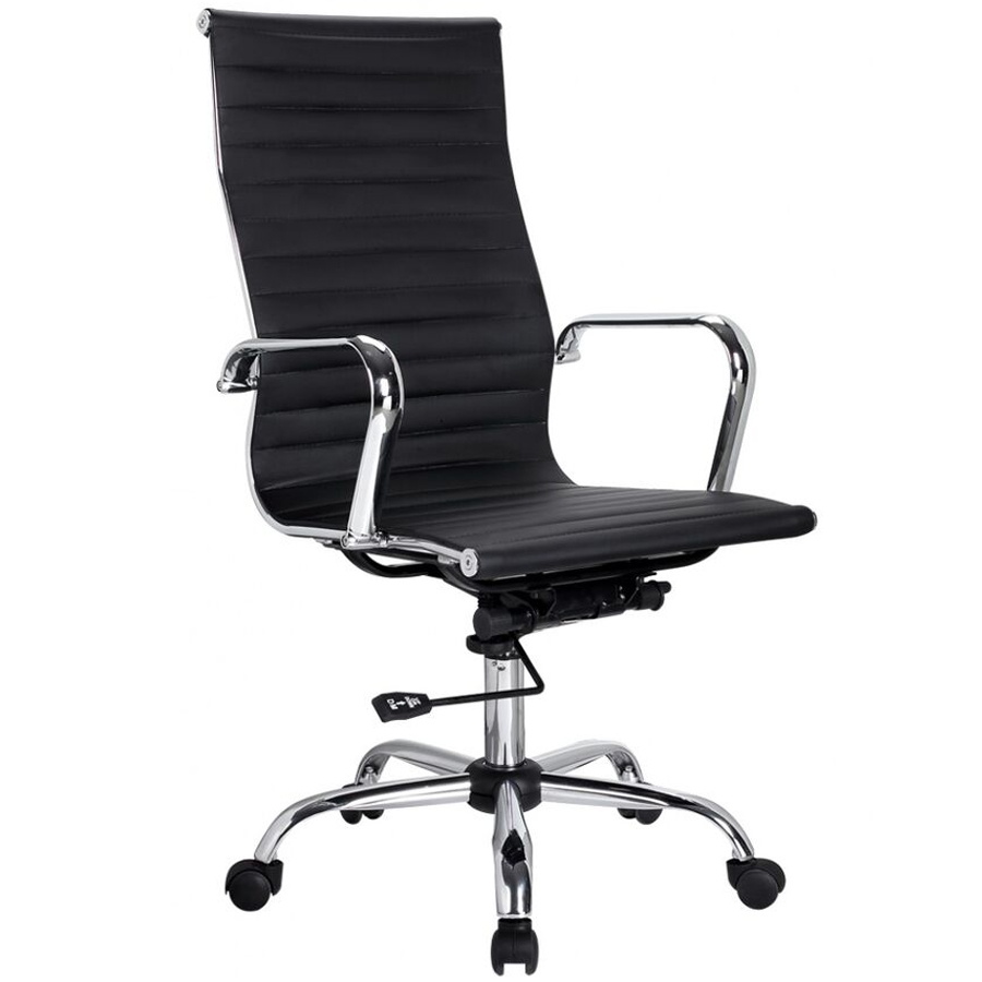 B108 Кресло для руководителя  Евро Офис, обивка иск. кожа (Чёрный) B108 Кресло для руководителя  Евро Офис, обивка иск. кожа (Чёрный)