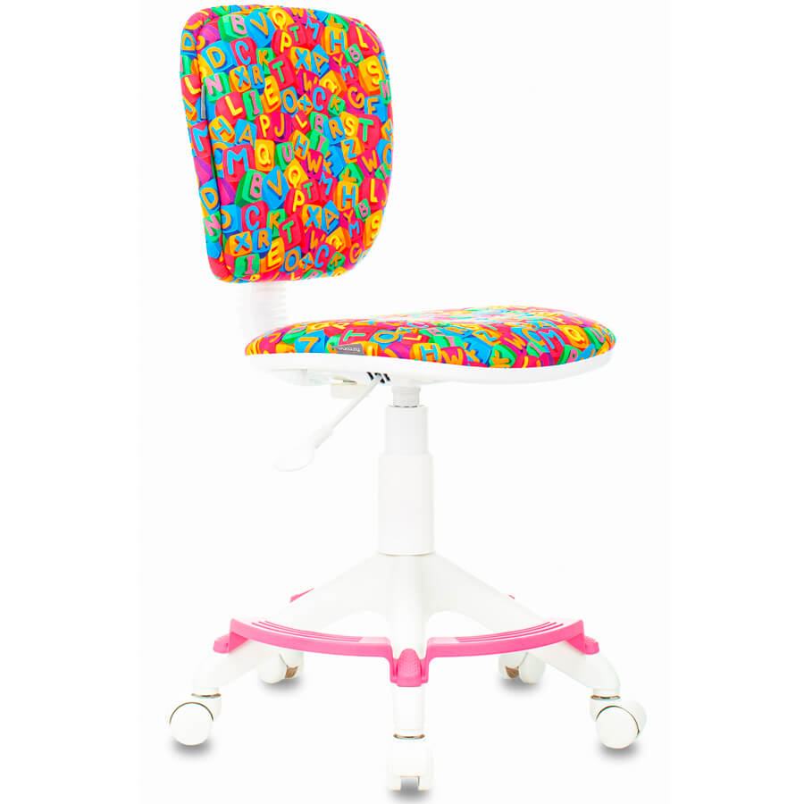 CH-W204/F Кресло детское  Бюрократ, обивка ткань (Мультиколор алфавит)