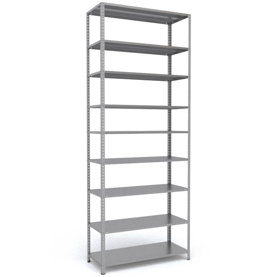 MS-310x120x50 Металлический стеллаж ПРОМЕТ, 9 (Серый полуматовый (RAL 7038))