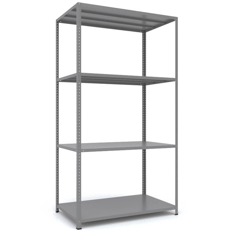 MS_185x100x60 Металлический стеллаж ПРОМЕТ, 4 (Cерый полуматовый (RAL 7038))