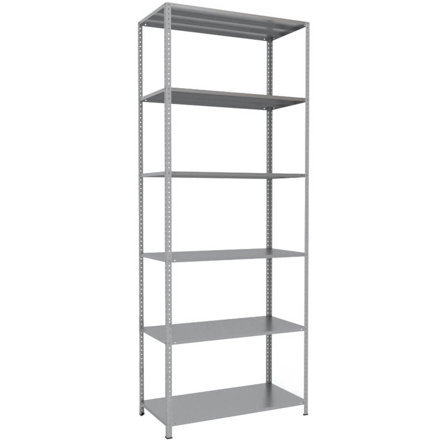 MS-275x100x50 Металлический стеллаж ПРОМЕТ, 6 (Серый полуматовый (RAL 7038))