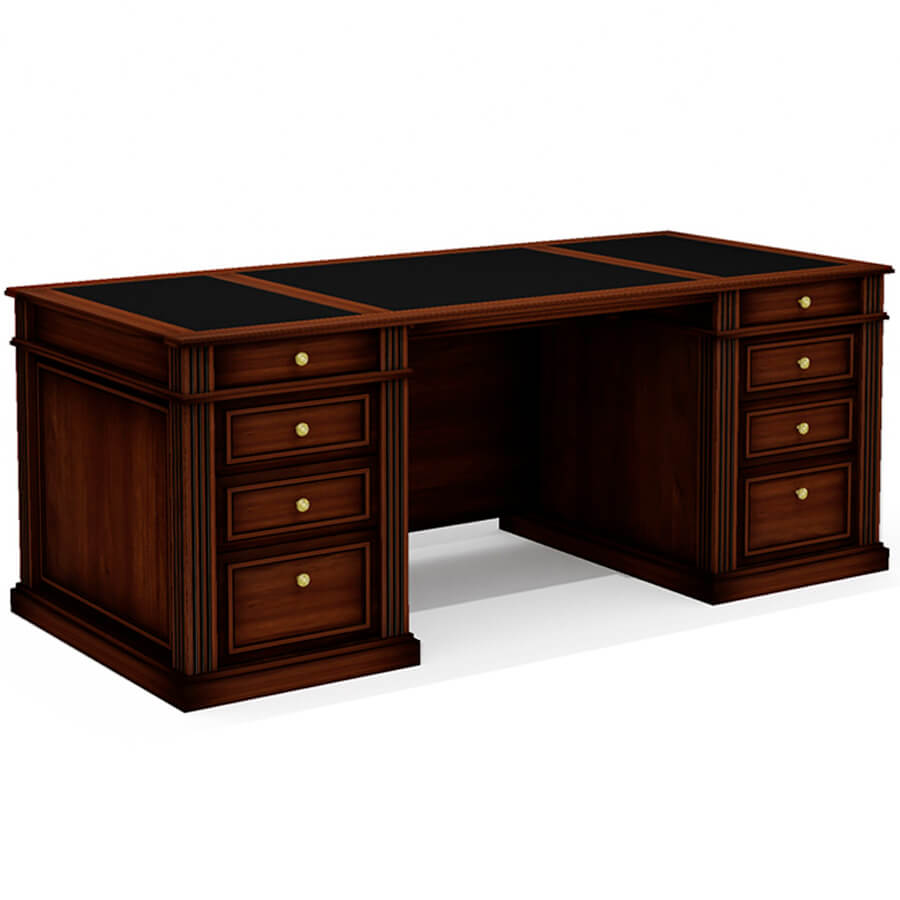 Dan-201.1 Стол руководителя Мебель Стиль Dante (орех бреннерский/орех темный)