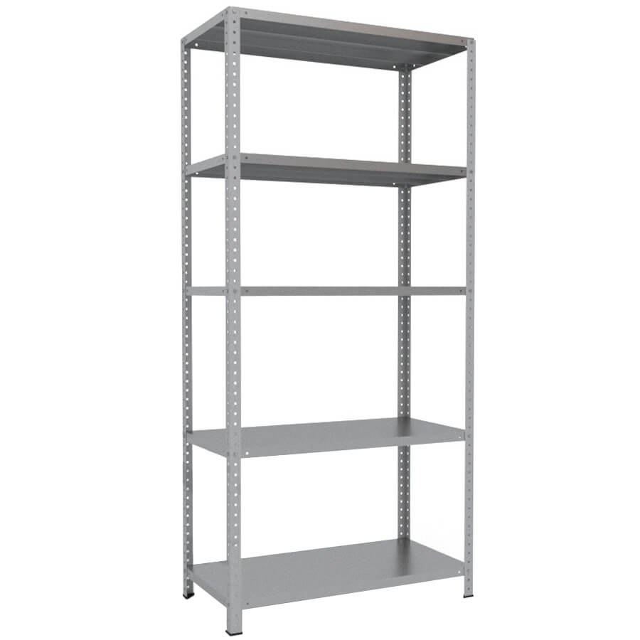 220x100x50 Металлический стеллаж MS HARD, 5 (Cерый полуматовый (RAL 7038))