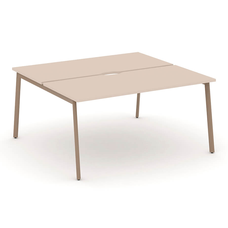 ES.D.RS-2.4-VP Рабочая станция на 2 места RIVA Estetica (Капучино/Металл Латте)