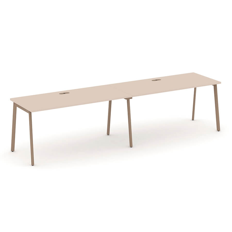 ES.RS-2.4-LP Рабочая станция на 2 места RIVA Estetica (Капучино/Металл Латте)