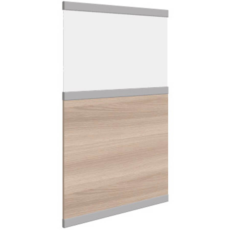 D-130-80.2 Наполнение низкой перегородки Мебель Стиль (Ясень Шимо / акрил молочный)