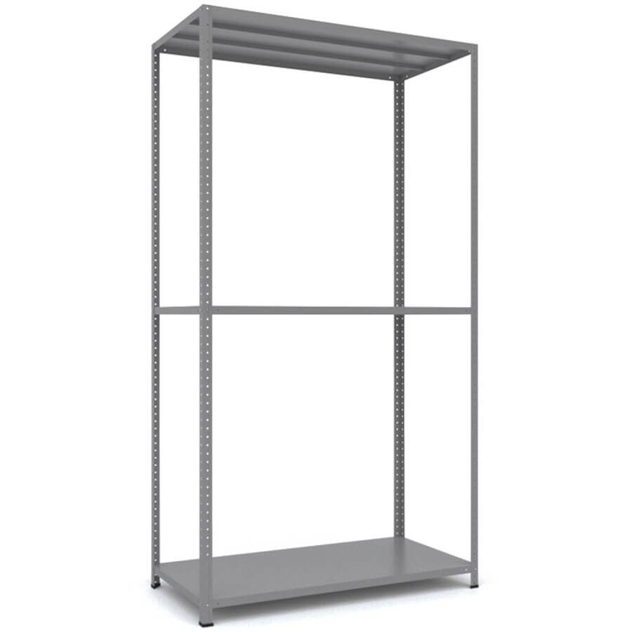 MS_185x100x60 Металлический стеллаж ПРОМЕТ, 3 (Cерый полуматовый (RAL 7038))