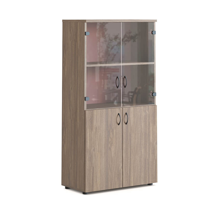 А-36.0 + А-02.2 Шкаф средний комбинированный Мебель Стиль Агат М (Палдао)