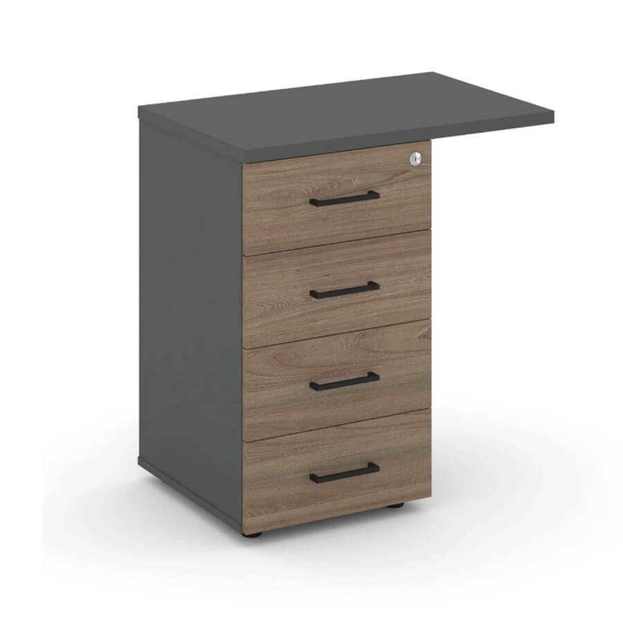 SN.TPP-002 Тумба приставная RIVA Style Project (Вяз Благородный/Антрацит)